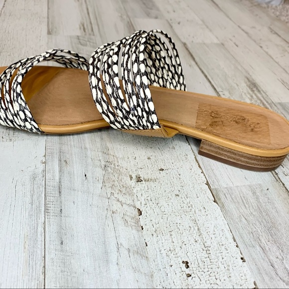 Madewell Tan Sandal with Braided Black and White Straps - Picture 8 of 11